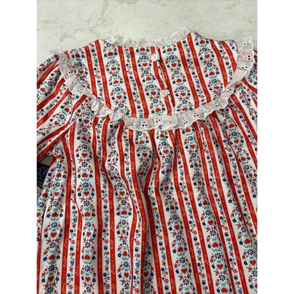 NWT Lanz Of Salzburg Flannel Nightgown Hearts Flowers Cottage Core Medium - Picture 10 of 16